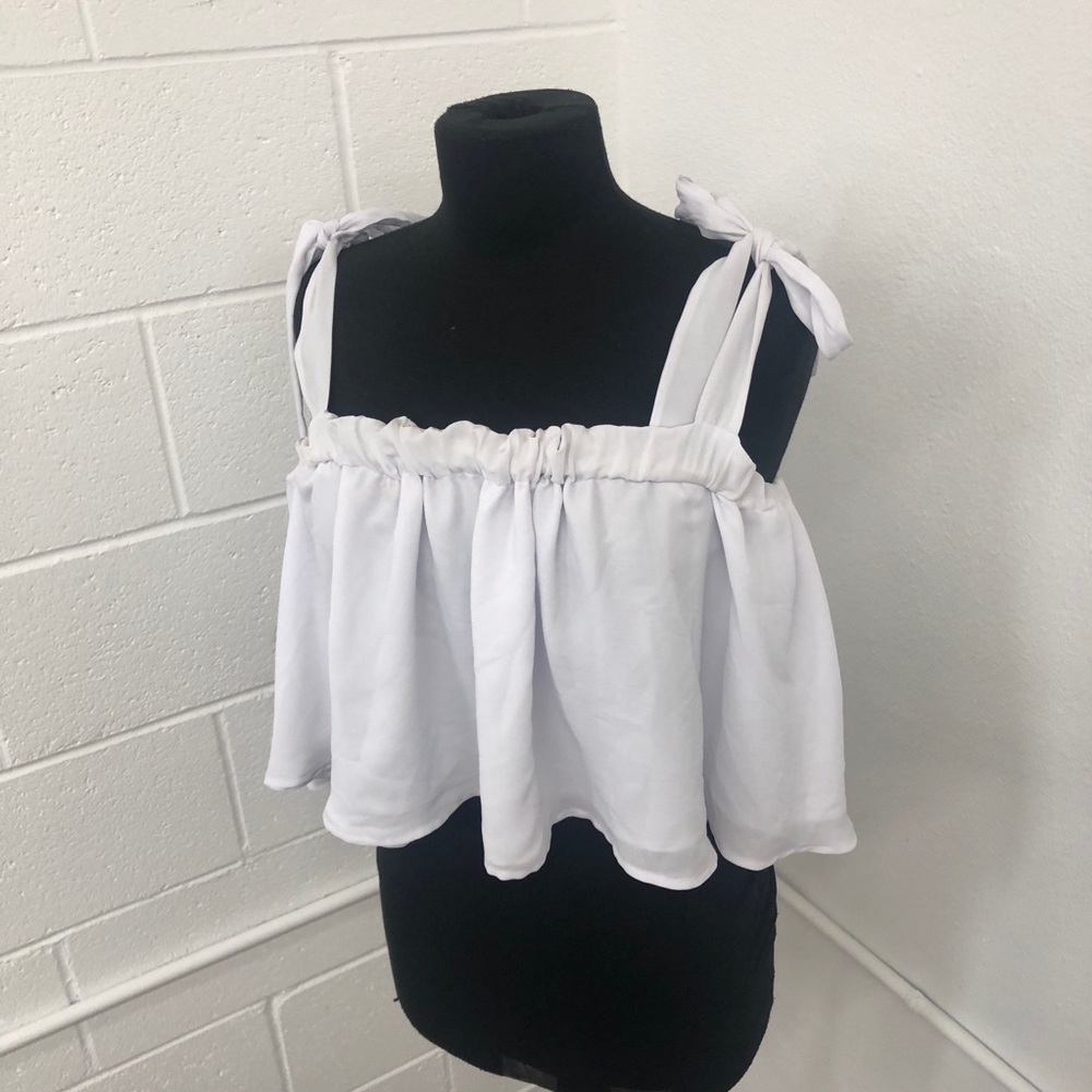 Show Me Your Mumu White Tank/Off the Shoulder